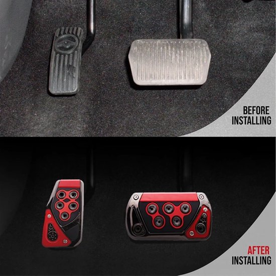 Auto Pedaal Covers - Set Antislip - Veiliger Rijden - Eenvoudige Montage - 2 Stuks - Rood — afbeelding 2