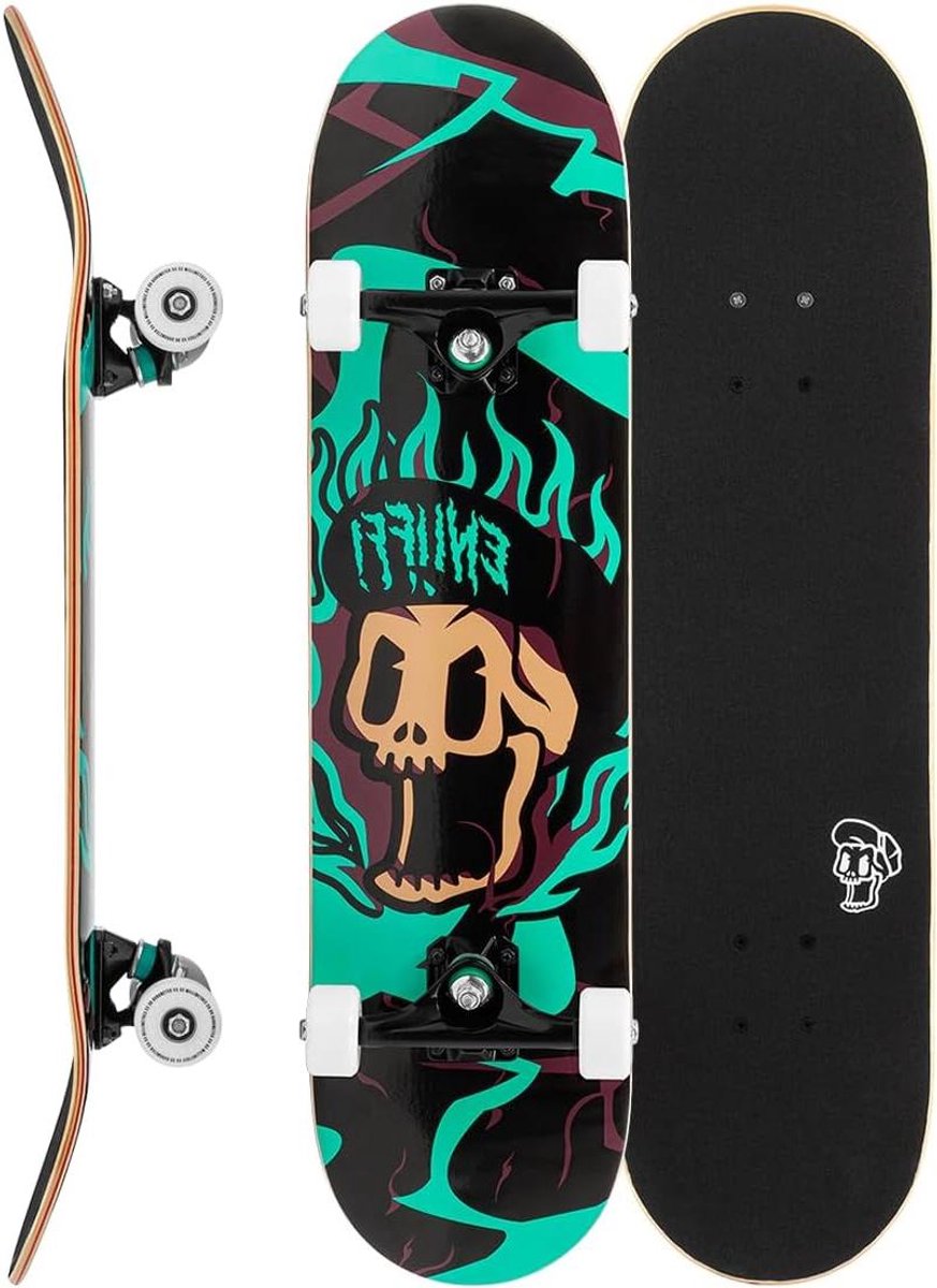 Compleet Skateboard Beginnersboard Straat Kunst 7-laags Dek 7.75 x 31.5 Inch