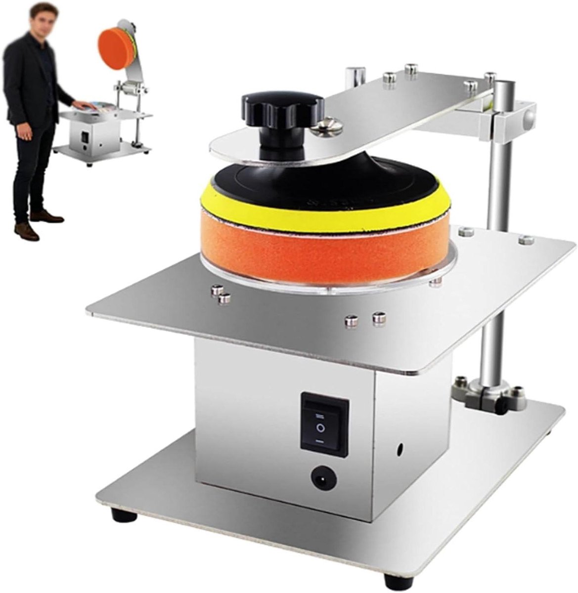 Schijf Polijstmachine - Schijf Reparatie - Data Herstel - Semi-automatisch - 200W - Zilver