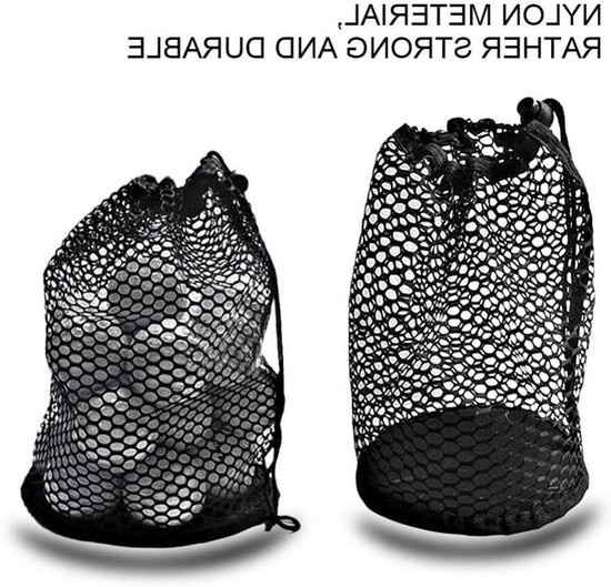 Shopcentral - Golf Ball Bag - Golfballenhouder - Sterk en duurzaam - Zwart - Golfaccessoires - Handig voor opslag en transport - Geschikt voor 12 ballen van Merkloos — afbeelding 4