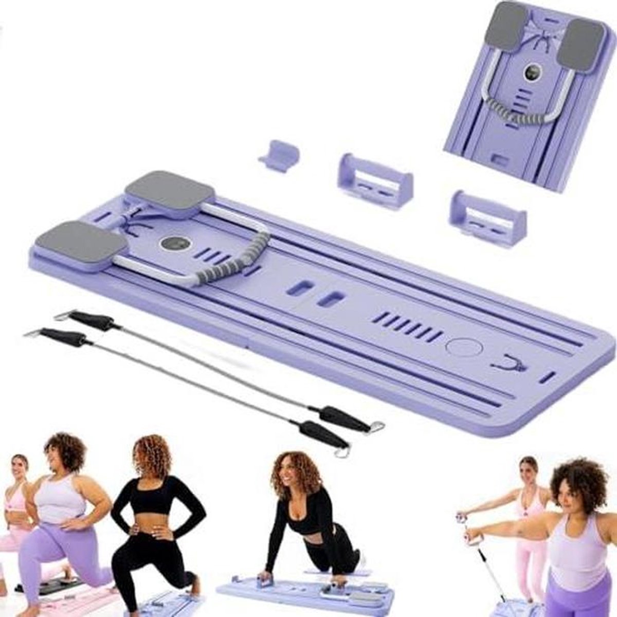 Pilates Board - Thuis Fitness - Full Body Training - Opvouwbaar Ontwerp - Niet gespecificeerd - Paars