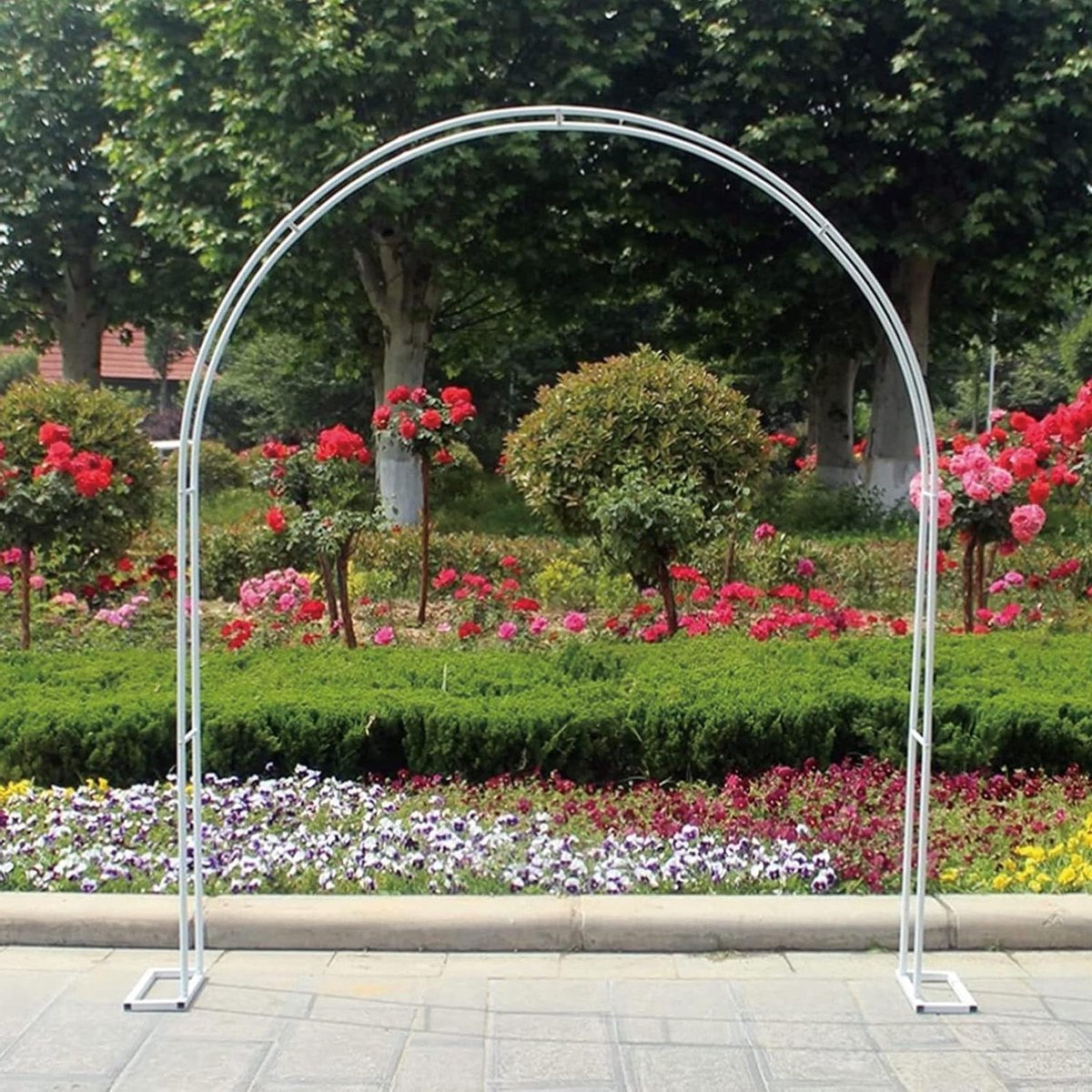 Tuinboog voor klimrozen bruiloft boog met basis s anti Plant Ondersteuning voor bruiloften Outdoor Tuin Det