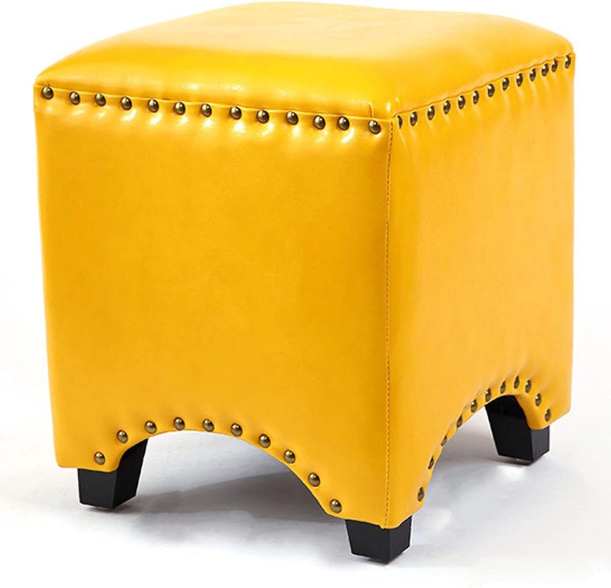 Ottomaanse Voetkruk - Voetenbank Poef - Ontspannen Zitten - Afneembare Wasbare Hoes - 27x28cm - Rood