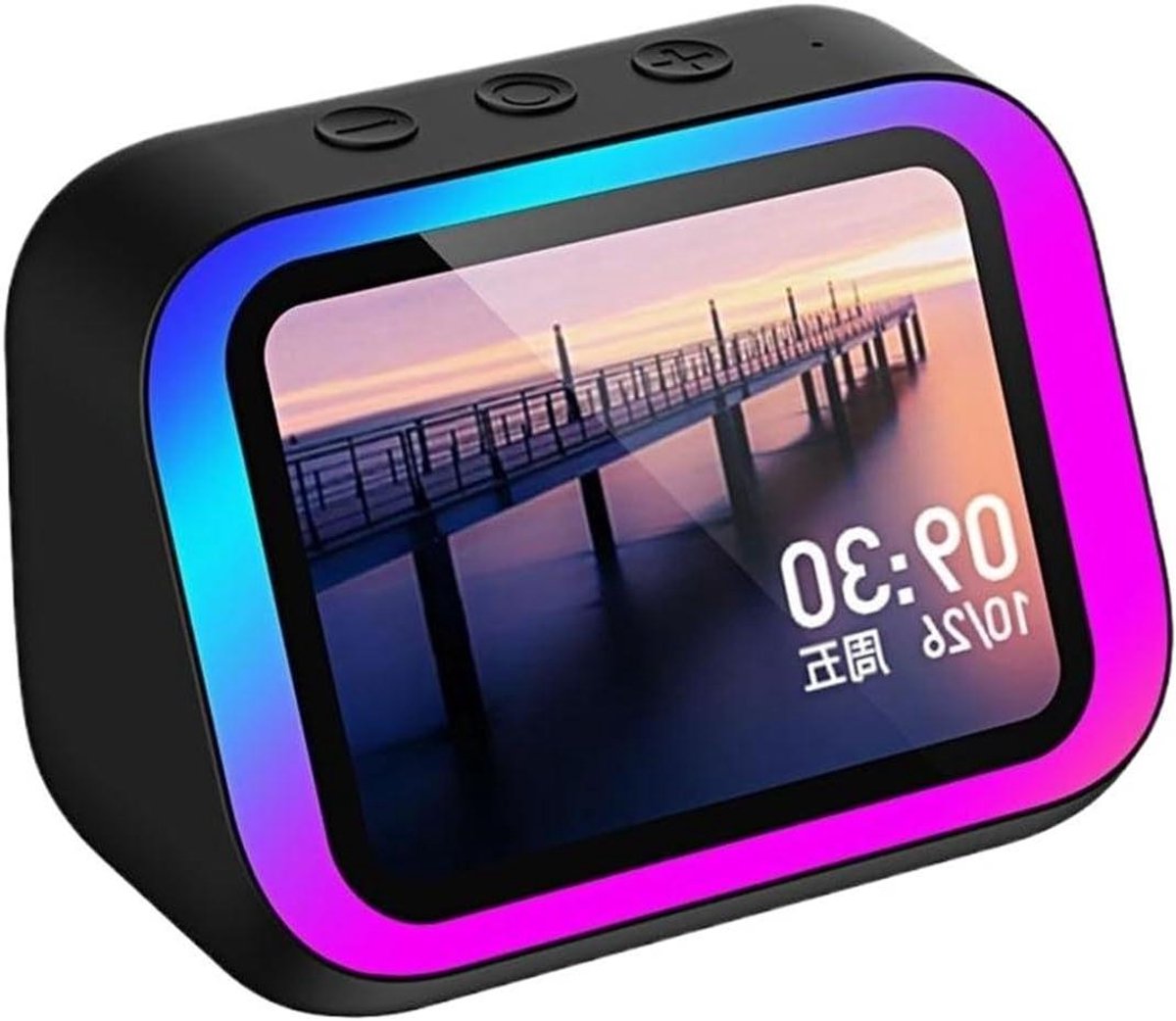 Slimme Luidspreker - Bluetooth Speaker - Handsfree Bellen - Groot HD Display - 1138 x 70 x 82 mm - Zwart