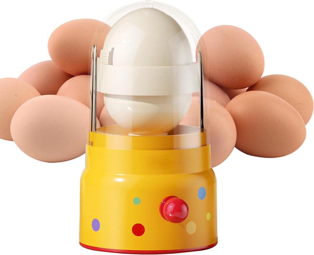 Eierdooier Mixer - Gouden Ei Maker - Koken Thuis - Handmatige Pull Mechanisme - 15.5 x 8 cm - Geel