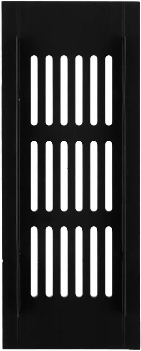 Ventilatierooster - Luchtgitter - Kast ventilatie - Aluminiumlegering - 60 x 350 mm - Zwart