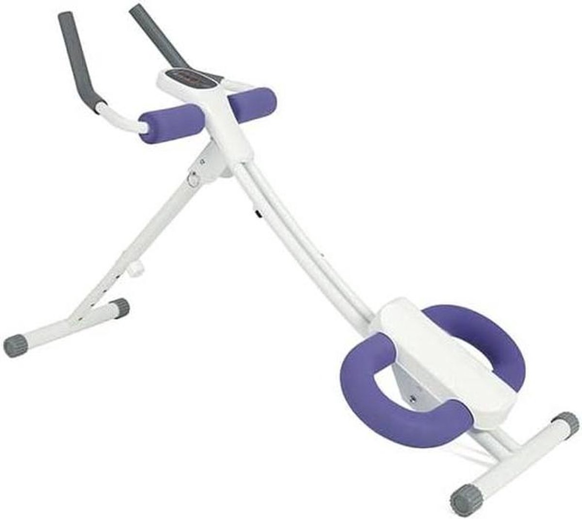 Buikspiertrainer - Abdominal trainer - Thuis trainen - Verstelbare weerstand - 116.5 cm - Paars