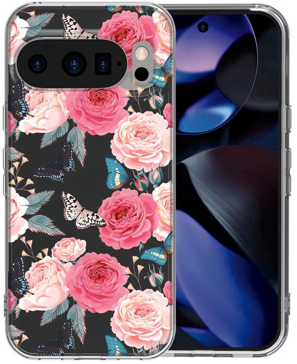 Google Pixel 10 / 10 Pro TPU hoesje Butterfly Roses