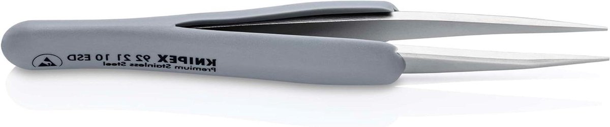 Precisie Pincet - ESD Grip - Elektronisch Werk - Antimagnetisch Roestvrij - 123 mm - Zwart