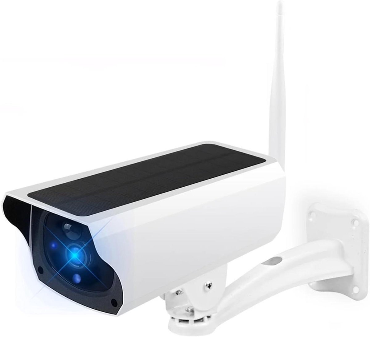 Beveiligingscamera Buiten - IP Camera - Huis Bewaken - Zonne-energie Aangedreven - 2MP Resolutie - Wit