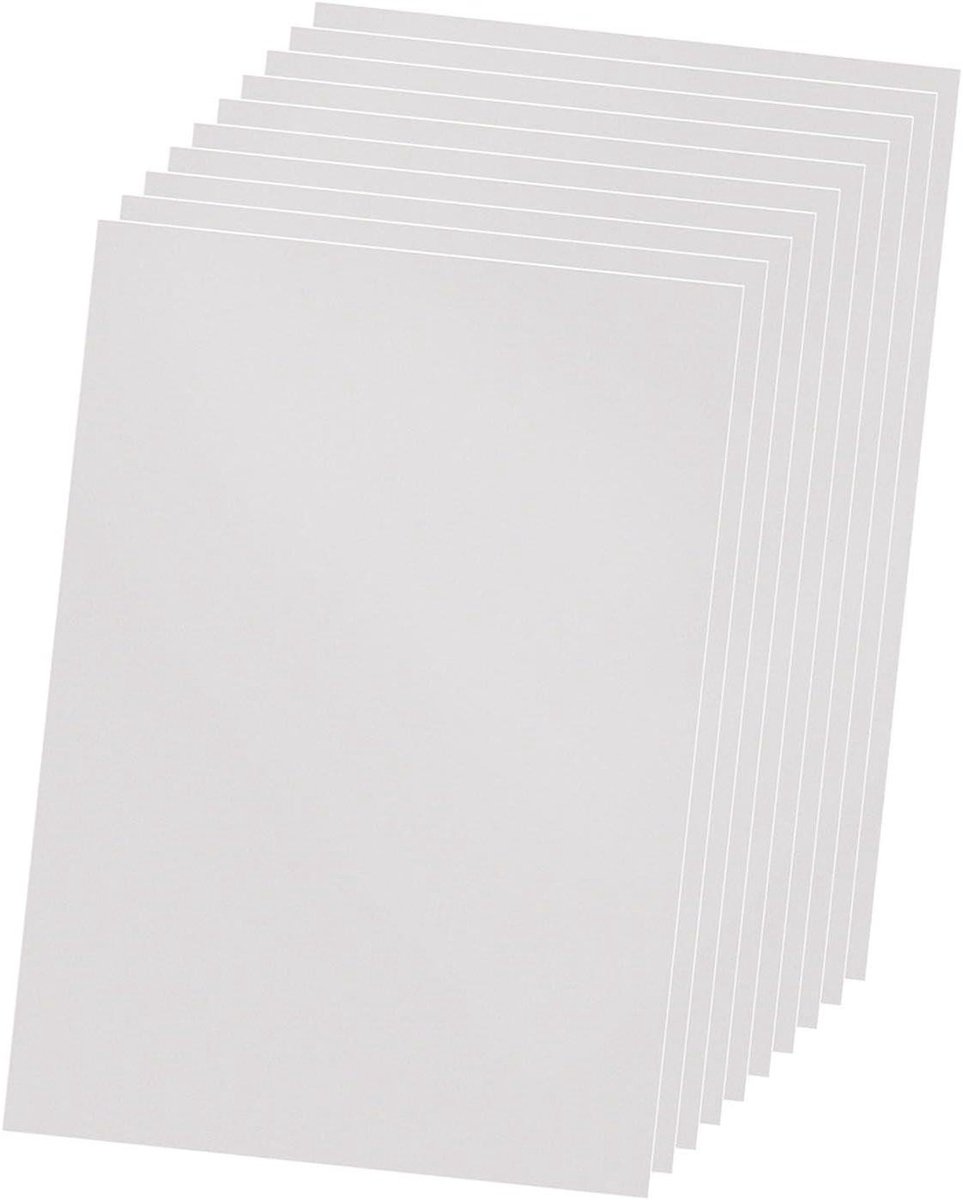 PVC Vellen - Plastic Platen - Knutselen en Hobby - Enigszins Transparant - A4 Formaat - Transparant