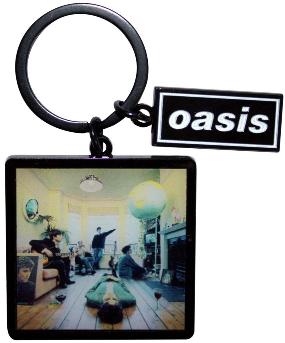 Oasis - Definitely Maybe Album Decca Logo Charm Sleutelhanger - Multicolours/Zwart