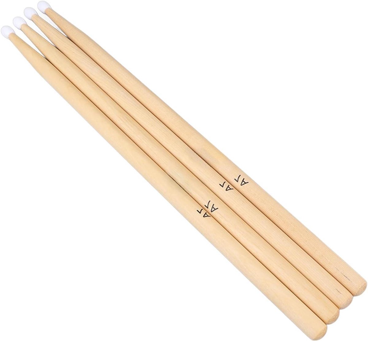 Drumstokken Set - Percussie Stokken - Muziek Maken - Nylon Tip - 2 Paar - Natuurlijk