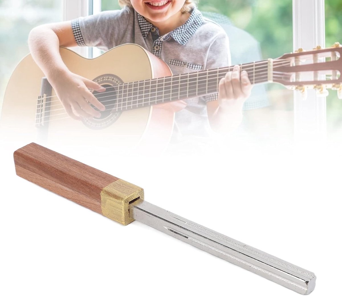 Gitaar Fret Vijl - Instrument Onderhoud - Frets Vijlen - Vier Sleufgroottes - 24 x 3 x 3 cm