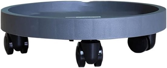 Plantenschotel met wieltjes - Bloempot verrijder - Planten verplaatsen - Stabiele harsconstructie - 25cm diameter - Zwart — afbeelding 3