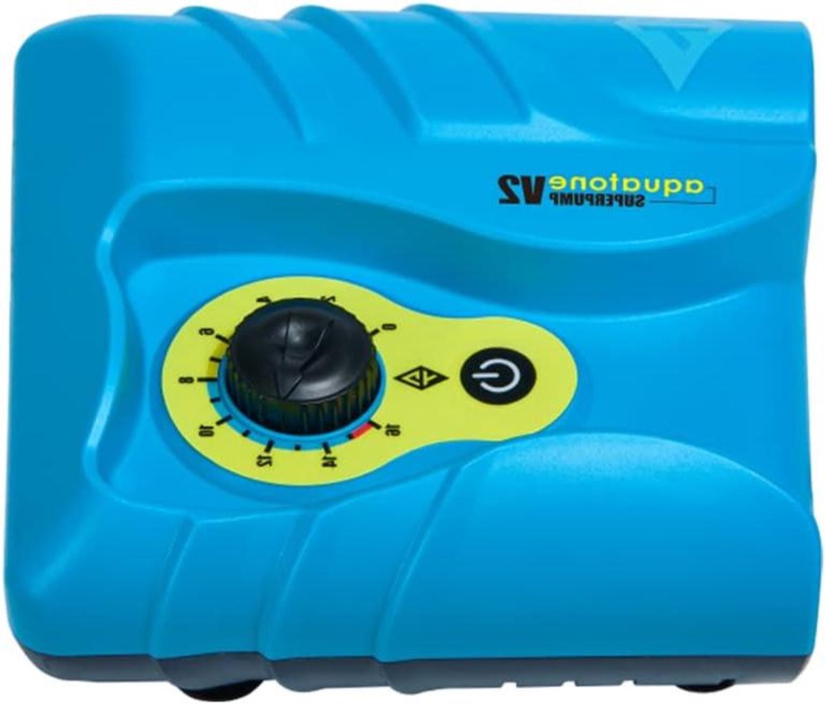 Elektrische Luchtpomp - Hogedruk Pomp - Opblaasbare Boten - 16 PSI Druk - 70cm Slang - Lichtblauw