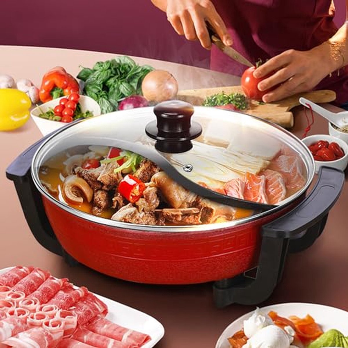 Hotpot - Elektrische fonduepan - Funcooking - Eettafel