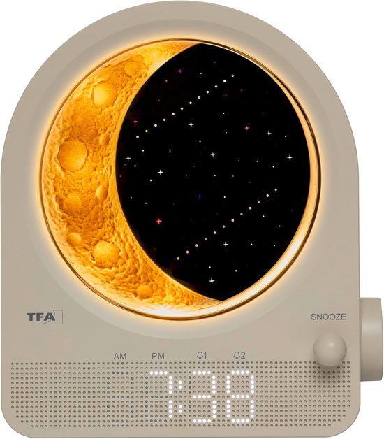 Licht Wekker Wake Up Light- Digitale Wekker met Lamp - Slaaphulp met USB Aansluiting - Compactdesign — afbeelding 3