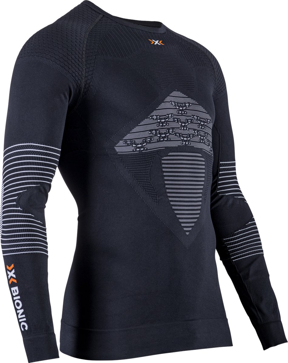 X-Bionic Energizer 4.0 Shirt Lange Mouw Heren - Opal Black/Arctic White - Maat M