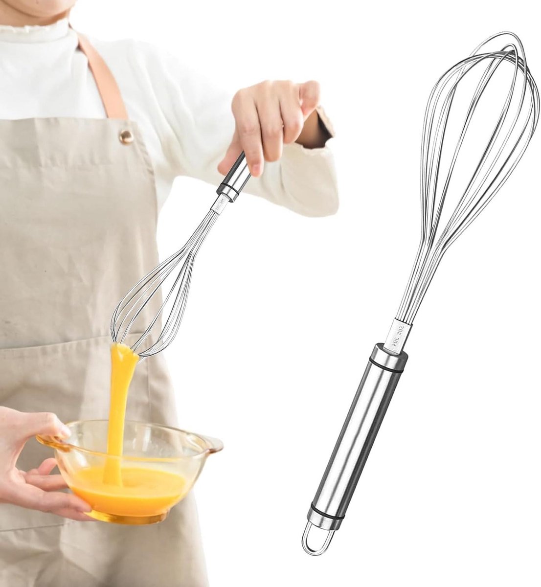 Roestvrijstalen Gardes - Ballon Garde - Koken en Bakken - Vaatwasmachinebestendig - 26 cm - Zilver