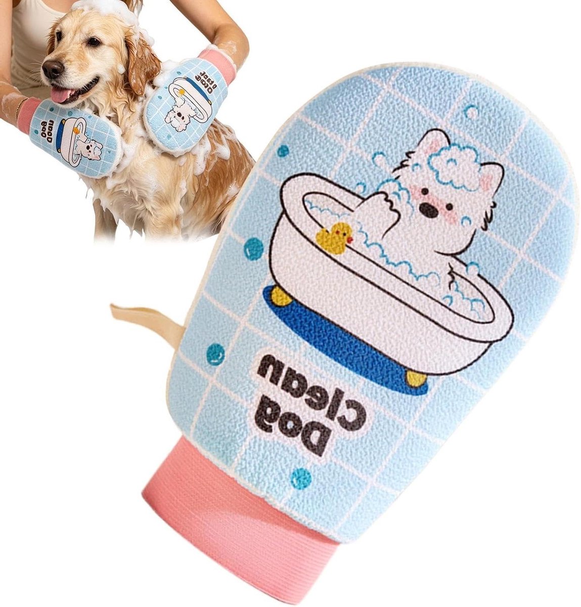 Douchehandschoenen - Bad Scrub - Huid Reinigen - Ademend Gaasontwerp - 22 x 13 cm - Wit