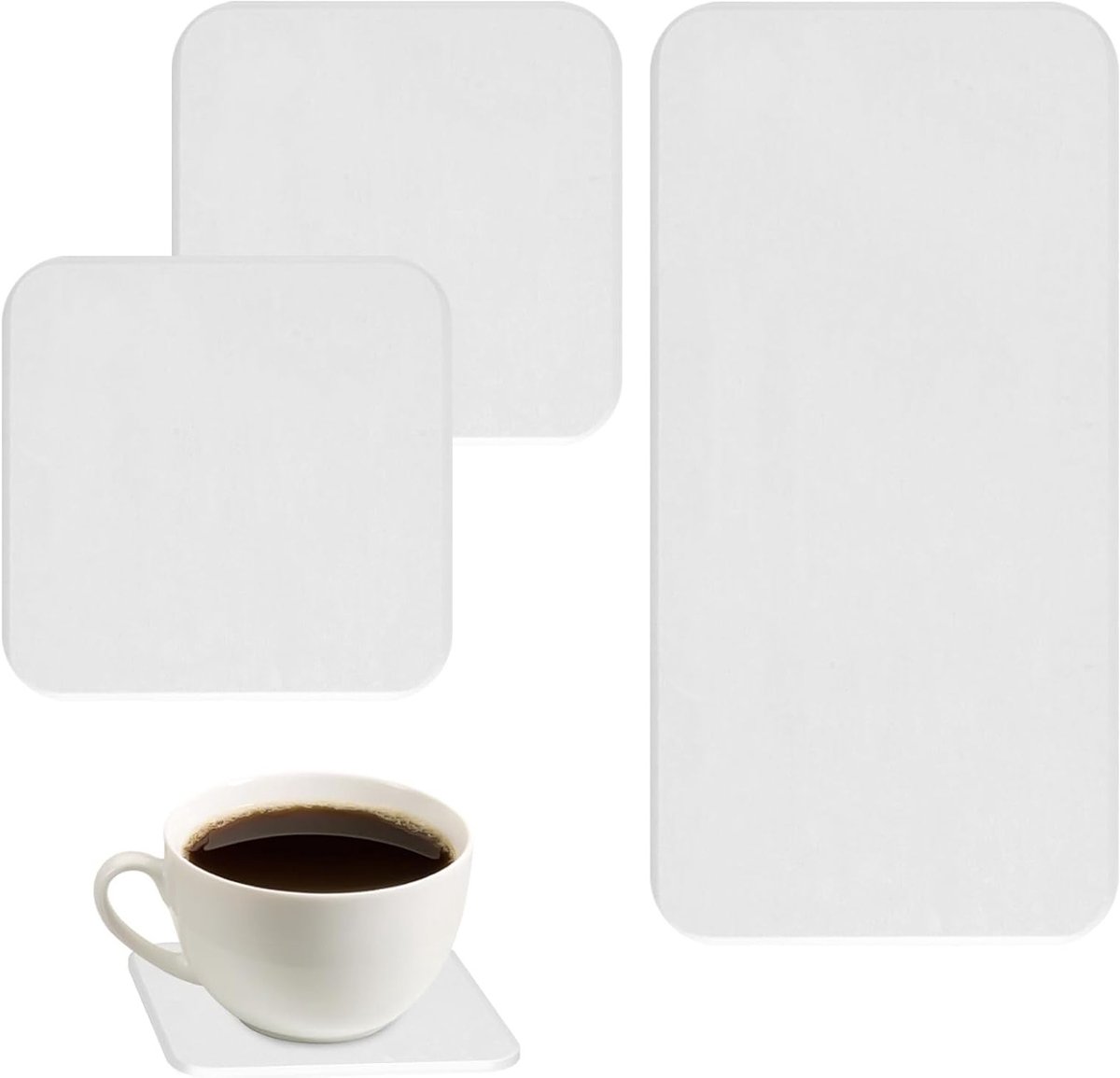 Waterabsorberende stenen voor de gootsteen - 3 stuks diatomiet coasters voor badkamer, ideaal voor zeep, tandenborstels en bekers