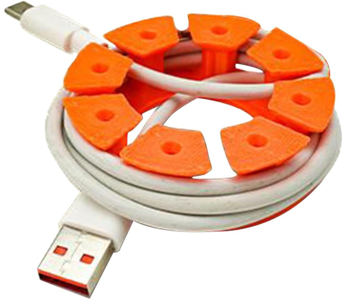Kabel Organizer - Snoerhouder Draad - Bureau Kast - Meerlaags Wikkelen - 12 x 9 cm - Wit