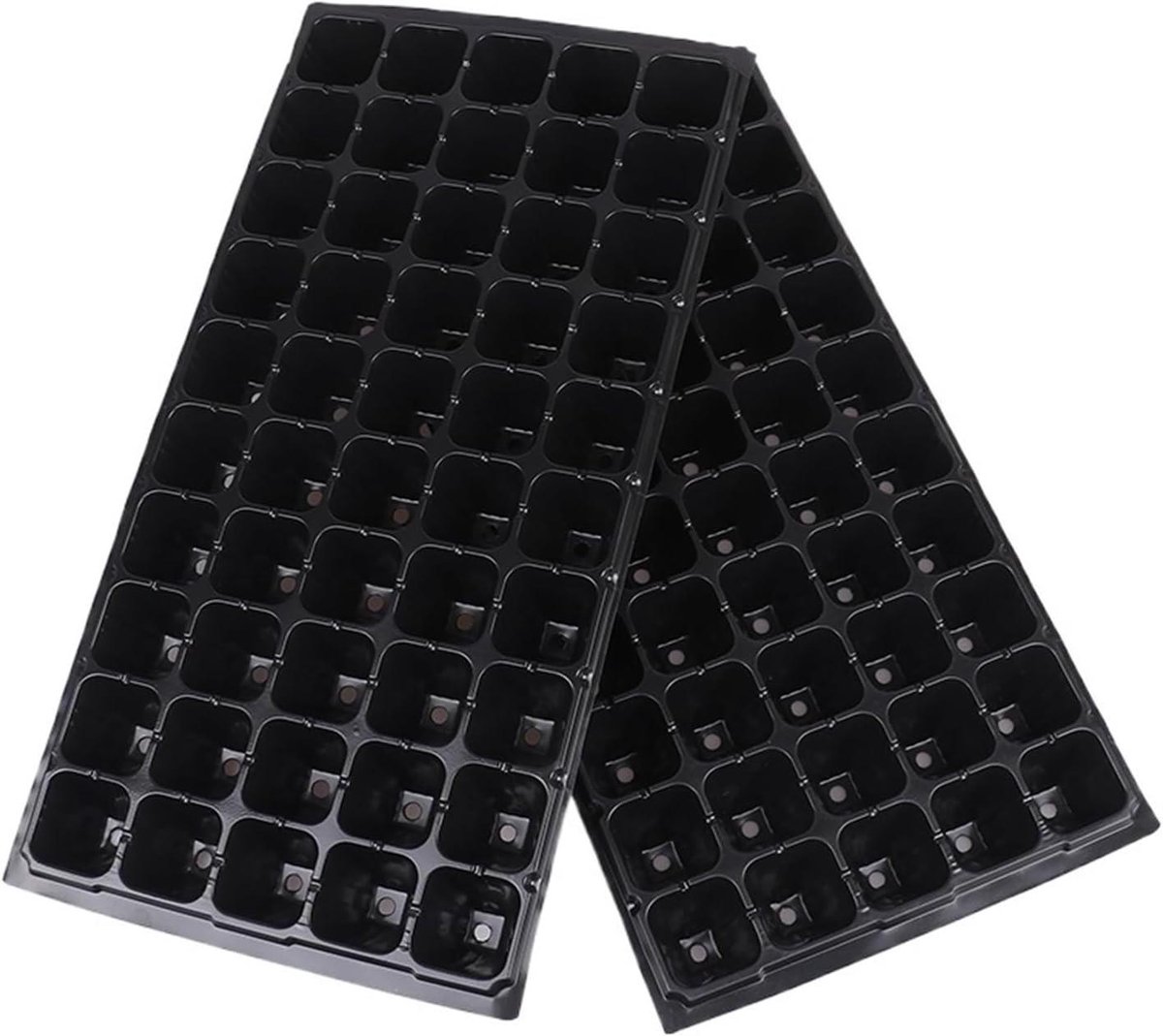 Zaaitrays - Plantenbakjes - Zaden Ontkiemen - Efficiënte Ventilatie - 10 Stuks - Zwart