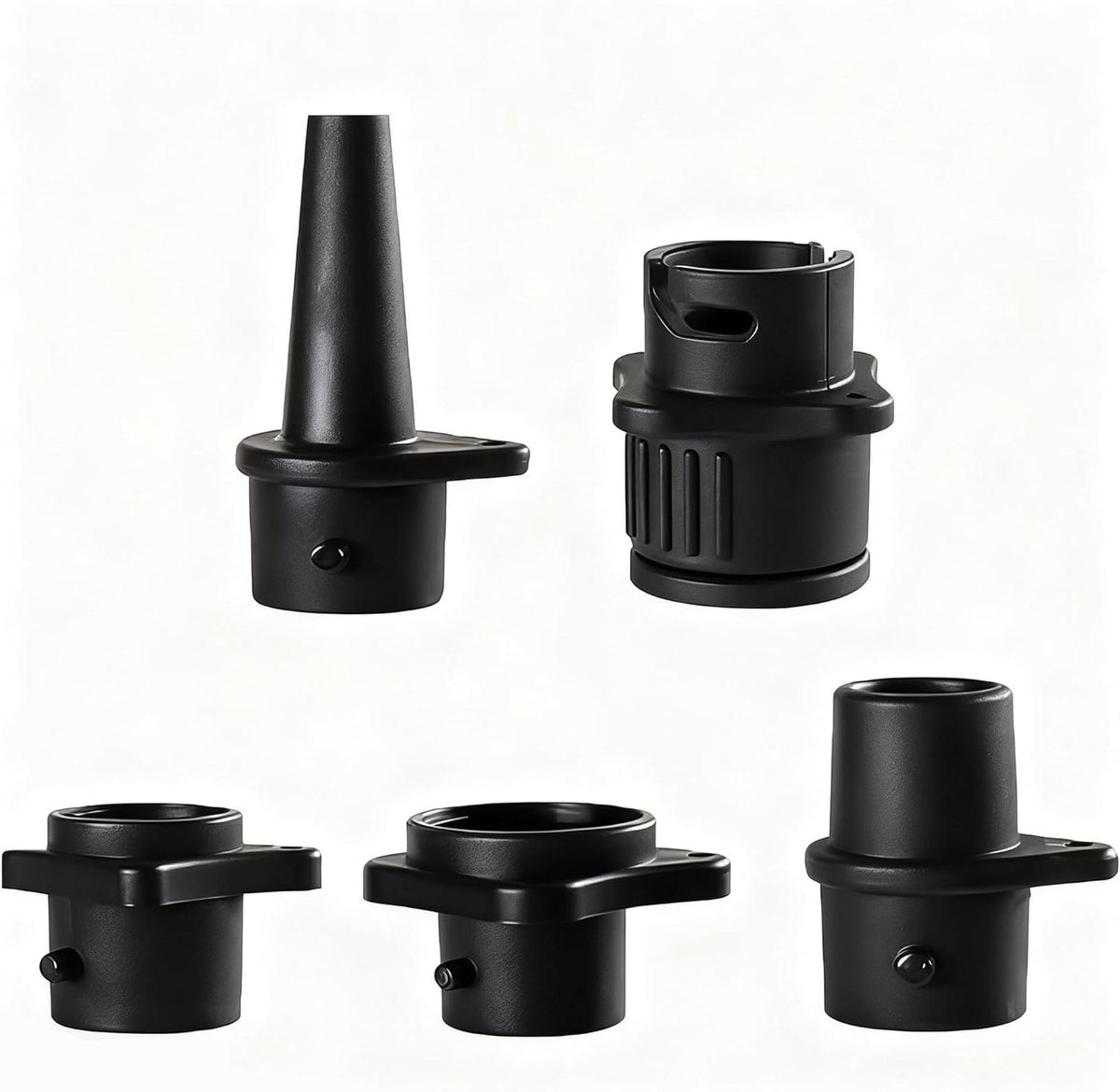 Pomp Adapter Set - Ventiel Converter - Water Sporten - Multifunctioneel - 5 Stuks - Zwart