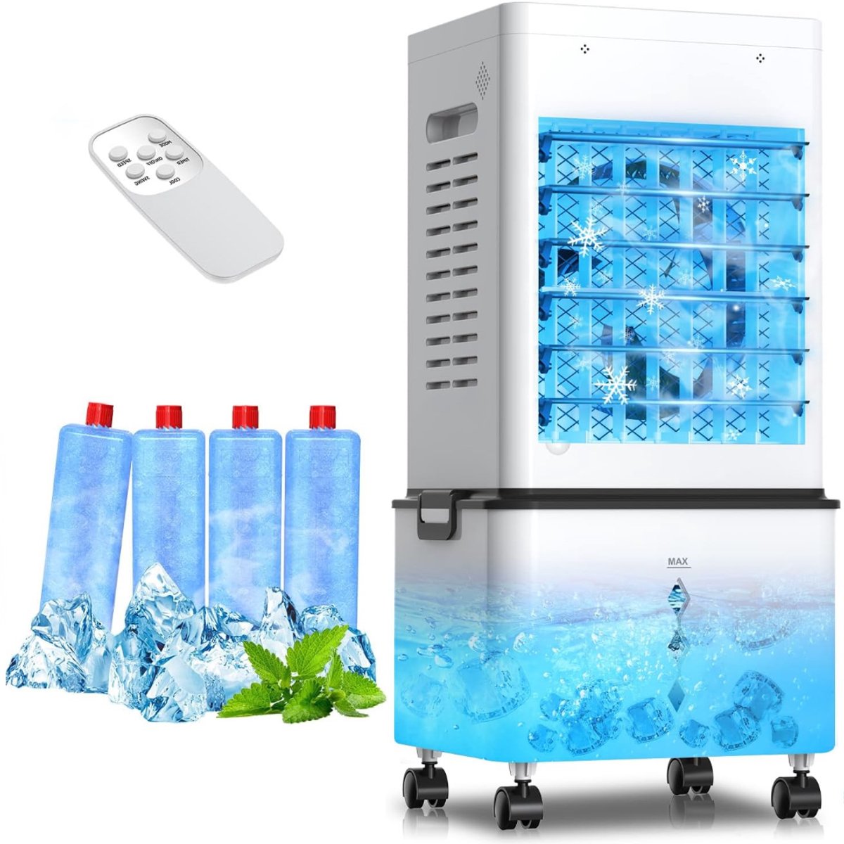 MKSS® Mobiele Airco Zonder Afvoerslang - Aircooler voor Slaapkamer - Draagbare Ventilator