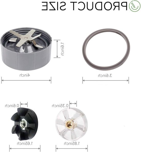 Vervangingsset voor Nutribullet Mixers - Premium Extractor Mes met Manure Gear, Basis Sprocket en Siliconen Seal voor 600W Blender — afbeelding 3