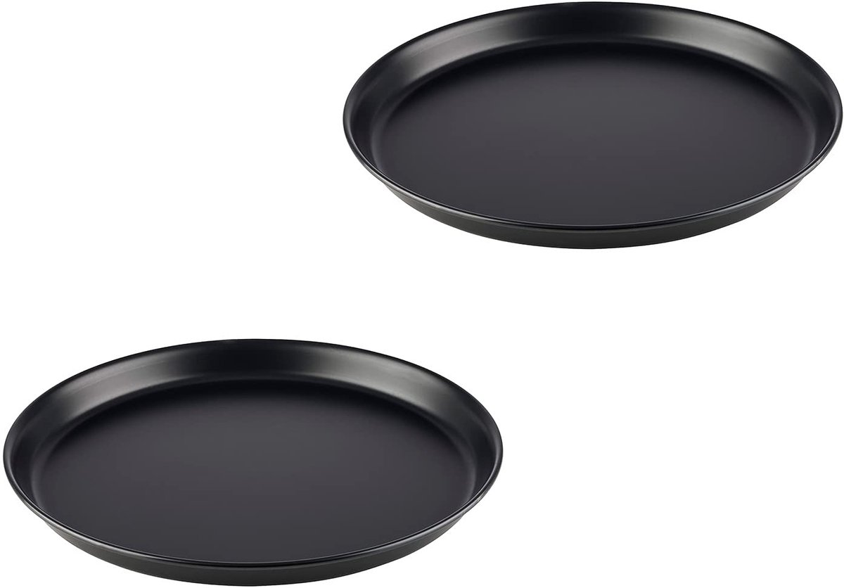 APS Pizzavorm Rond - Pizzapan Ongecoat Staal - Professioneel Bakken - Ø32cm - Set van 2