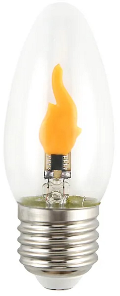 Thorgeon LED kaarslamp vlameffect 0.5W 1800K flikkerlamp helder | E27 | Zeer Warm Wit | 0.5 watt | 15.000 Branduren