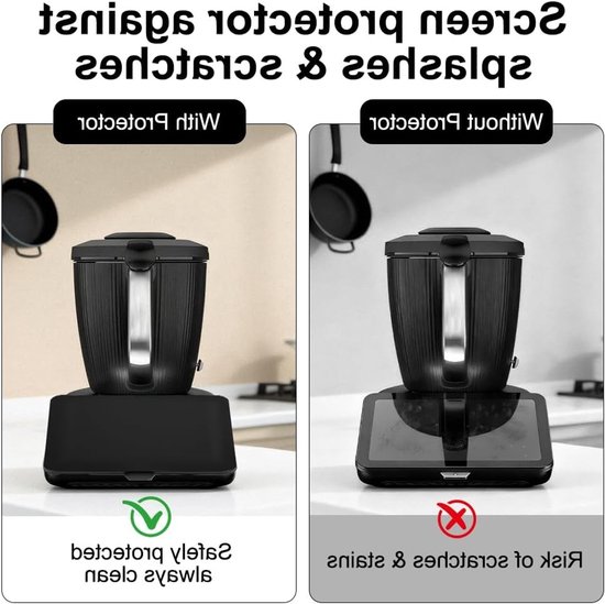 Screen Protector voor Thermomix TM7 - Siliconen Schermhoes, Krassenbestendig, Accessoires voor Keukenmachines, Zwart — afbeelding 4