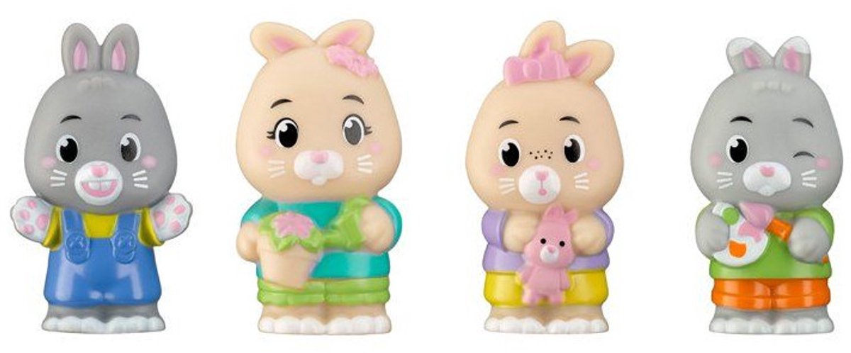 Klorofil speelset familie "Konijn" | Speelfiguren set - Poppetjes familie - Kinder Speelgoed - Flora, Warren, Abby en Roger - Vanaf 18 maanden - 4-Delig — afbeelding 7