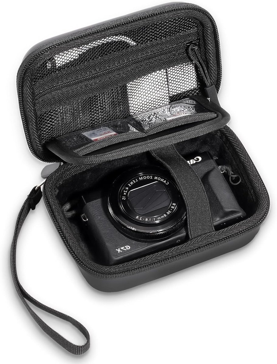 Camera Tas voor Canon PowerShot SX740 HS, G7X Mark III, Kodak Digitale Camera - Draagtas voor Fotocamera, Bescherming en Mobiliteit, Zwart