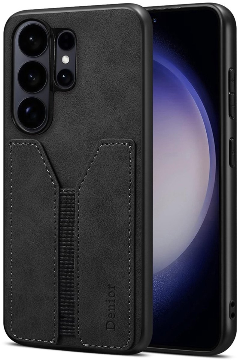 Denior Geschikt voor Samsung Galaxy S26 Ultra hoesje - Backcover met kaarthouder - Zwart
