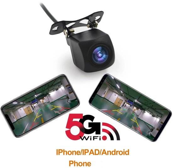 Innovastore Achteruitrijcamera Auto - Auto Camera - Car Camera - Camera - Auto - Nachtzicht - Draadloos - Wifi - USB - Zwart