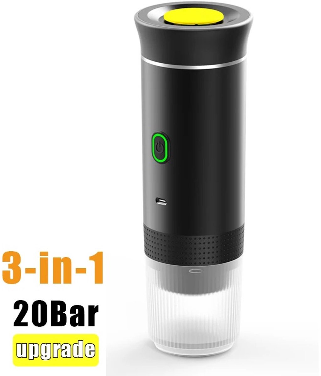 uJOY Draadloze elektrische koffiemachine - Koffiepoeder en capsules - Makkelijk mee te nemen - 60ml - Intelligente verwarmingsfunctie
