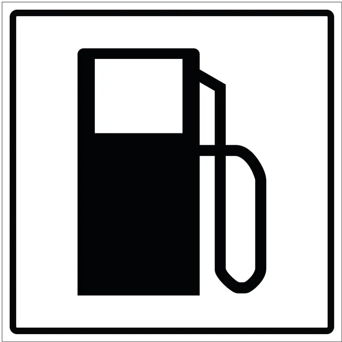 Benzinestation sticker | 40 x 40 cm