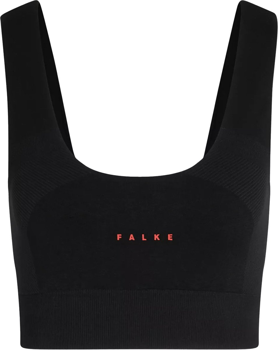 FALKE CORE Seamless Medium Support voor laag activiteitsniveau functioneel sportbeha dames zwart - maat M