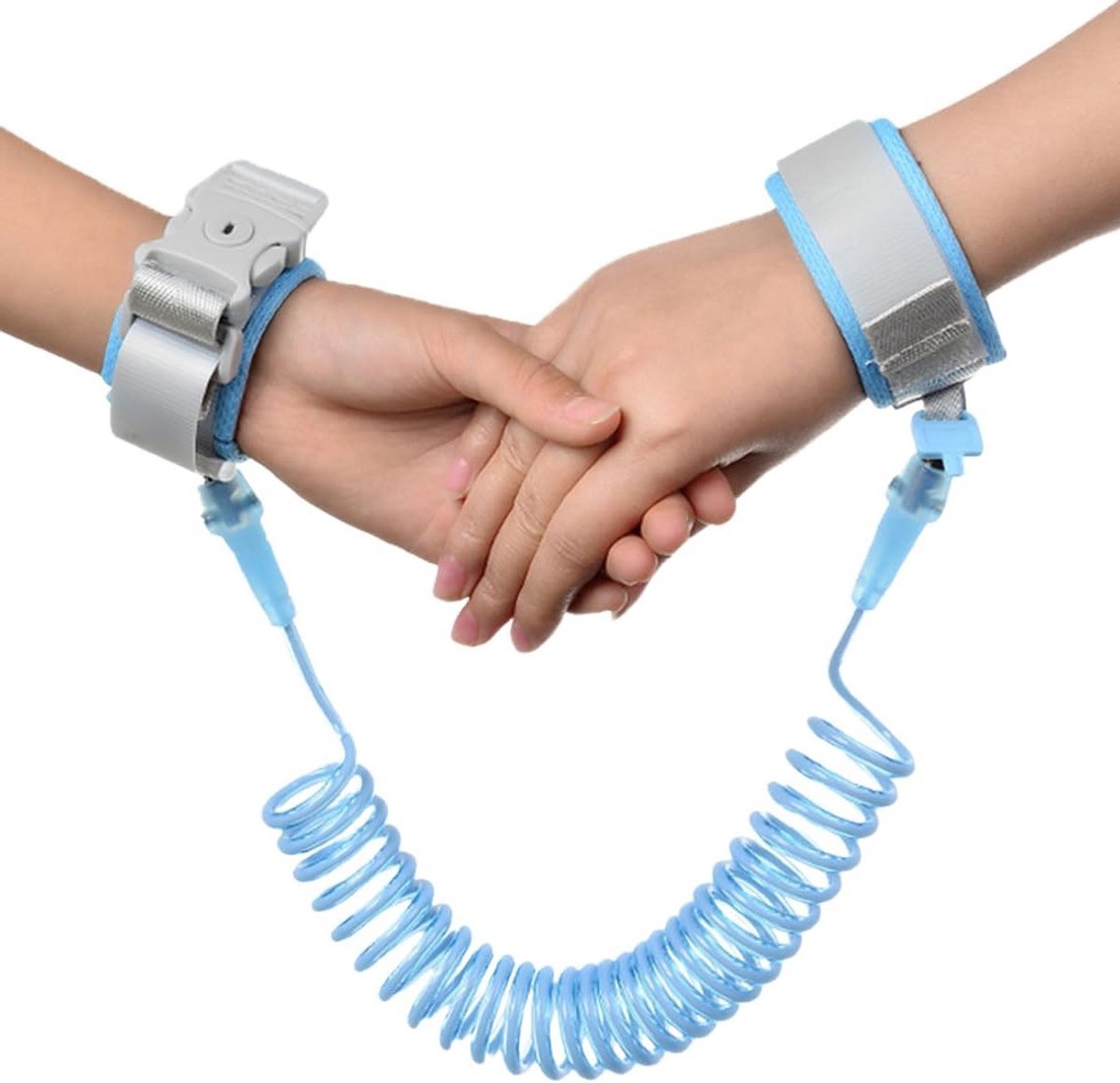 Veiligheidsband voor kinderen, 2 m lange anti-verlies polsband, elastische armband, 360° draaibaar, ideaal voor uitjes en reizen