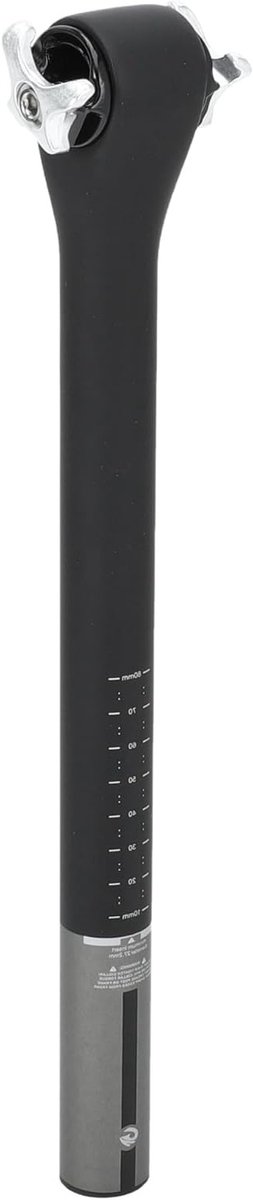 Racefiets MTB BMX Fiets Zadelpen met 5 Graden Offset - 27.2x400mm Matte Zwart Koolstofvezel voor Optimale Prestaties en Comfort