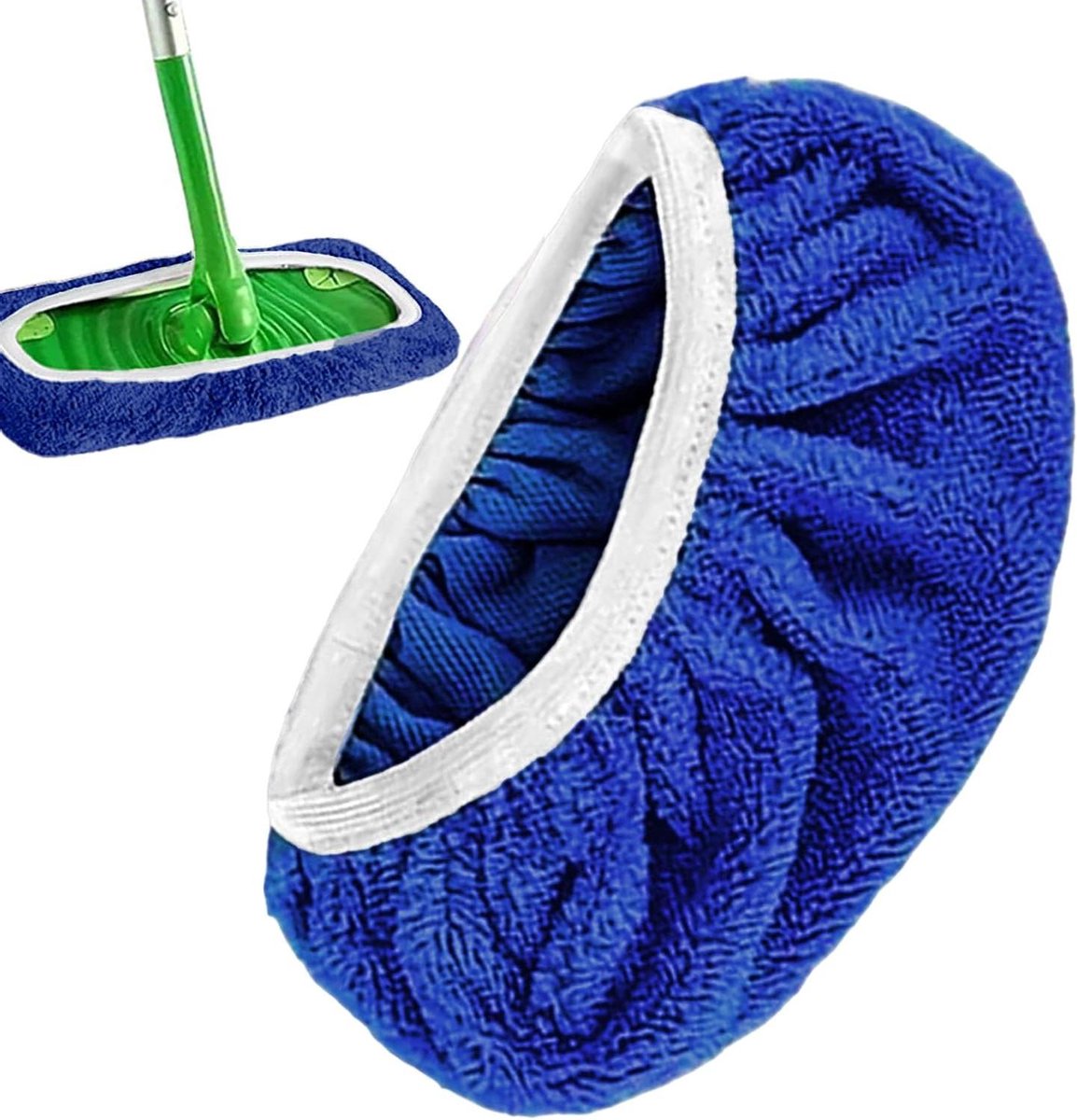 Dweil Pad - Wasbare Hoezen - Vloeren Reinigen - Microvezel Herbruikbaar - 1 Stuk - Blauw