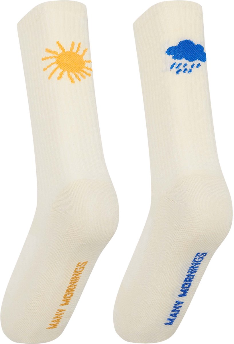 Many Mornings unisex sportsokken - Sunny Rain - Unisex - Maat: 35 - 38