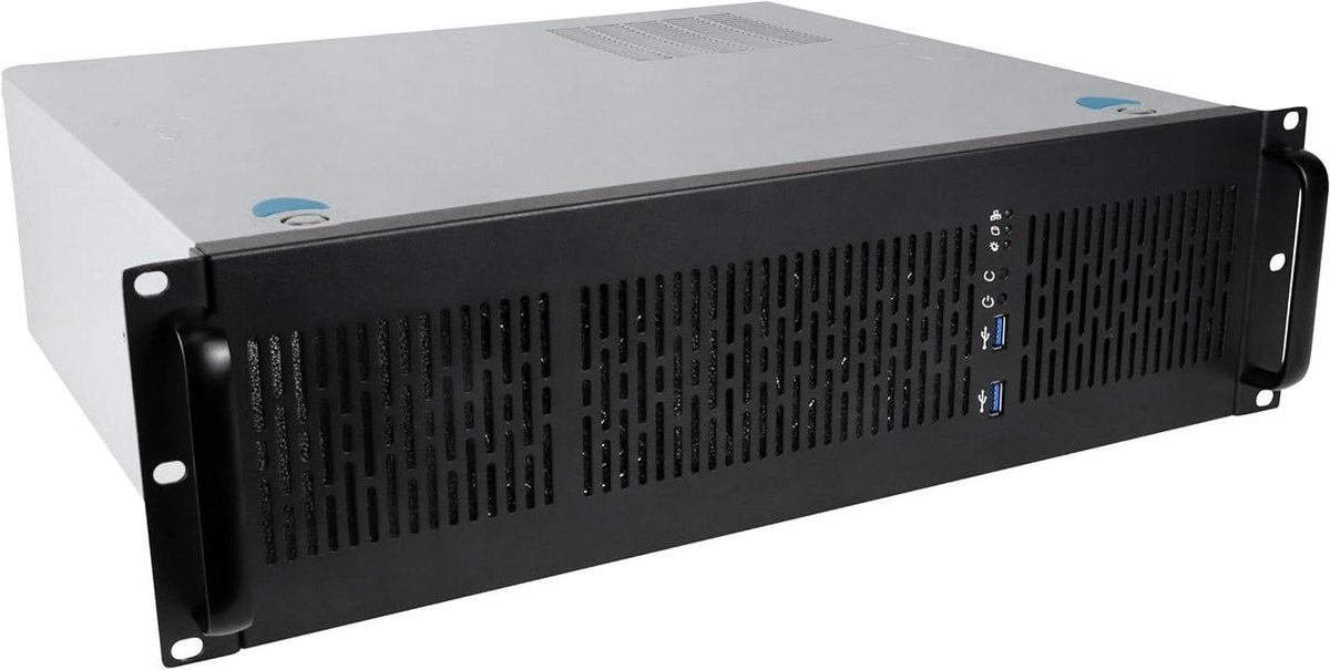 Server Behuizing - Rack Mount Case - Server Opslag - ATX Compatibel - 3U - Zwart