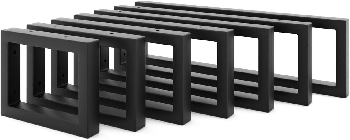 Wastafelhouder Set - Ondersteuning Plaat - Badkamer Inrichting - Heavy Duty Metaal - 25 cm Diep - Zwart