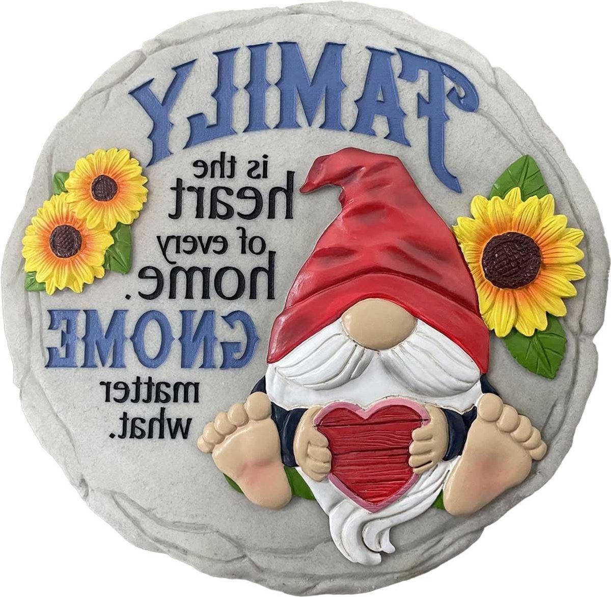 Opstapsteen Tuin - Decoratieve steen - Pad verfraaien - Handgeschilderd ontwerp - 9-5/8 inch diameter - Multicolor