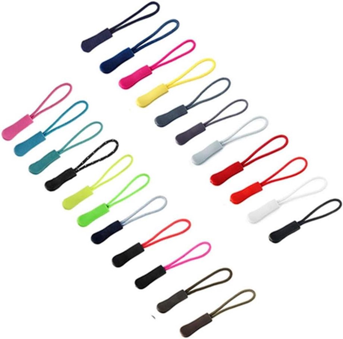 Ritssluiting Hangers - Zipper Pulls - Kleding Repareren - 28 Kleuren - 2.5 cm - Multicolor