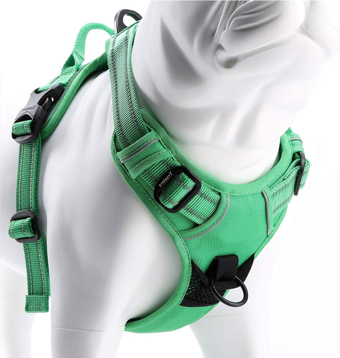 Hondentuig Anti-Trek - Harnas Hond - Veilig Uitlaten - Reflecterend Materiaal - Maat S - Grasgroen